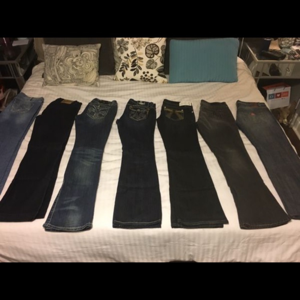 Lot of 6 pairs of designer jeans